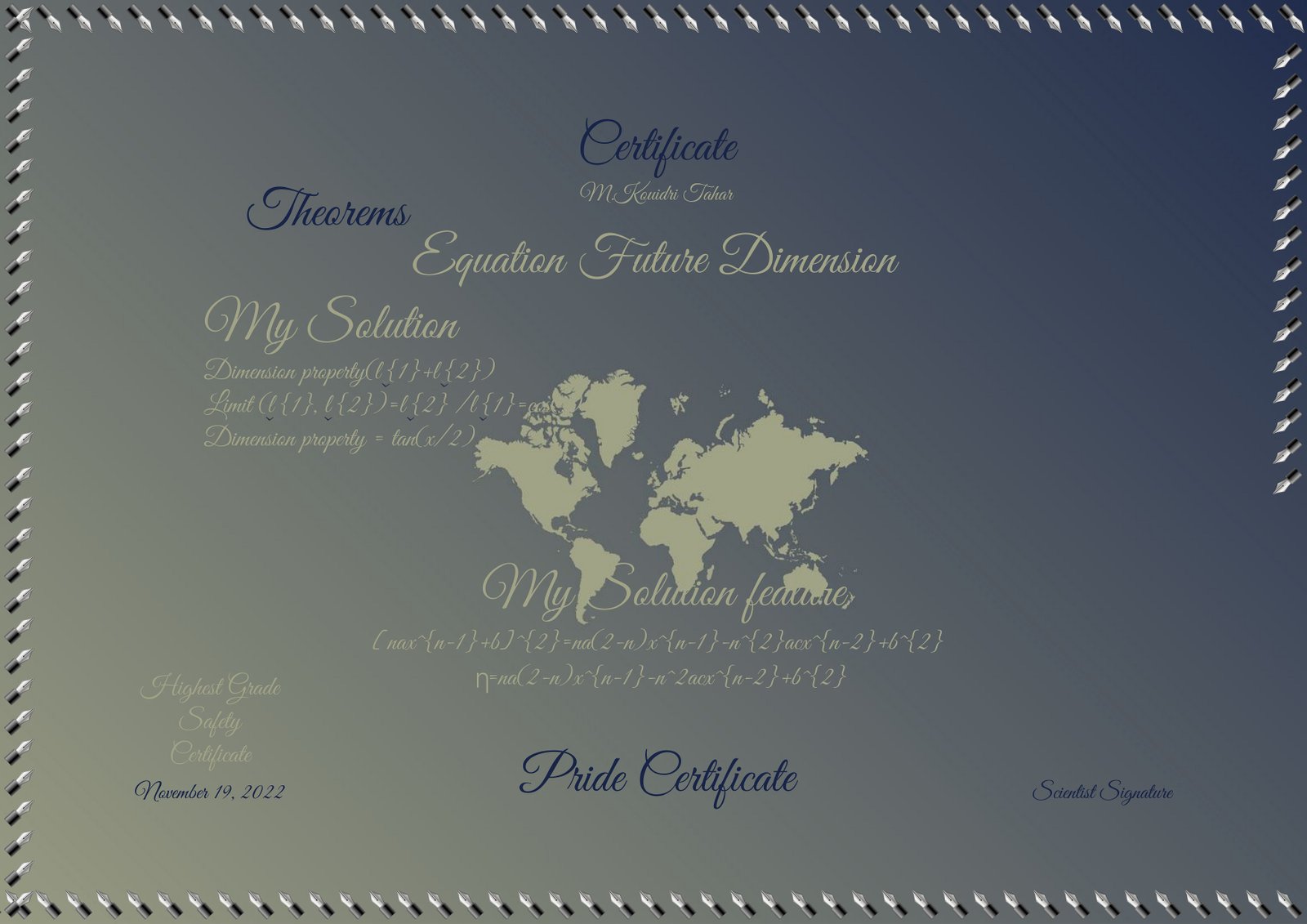 Scientific Achievement Certificate